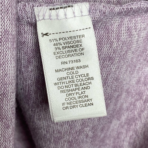 Cable & Gauge Lavender Purple Lightweight Sweater Shirt Size Small - Picture 5 of 6